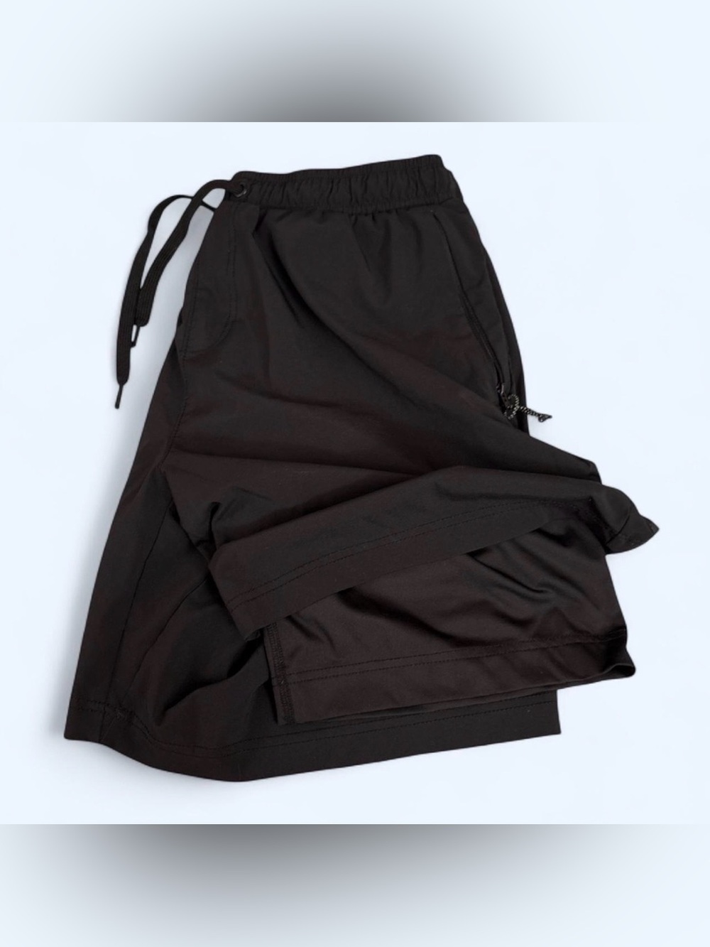 Aeropostale Men's Black Athletic Shorts with Drawstring